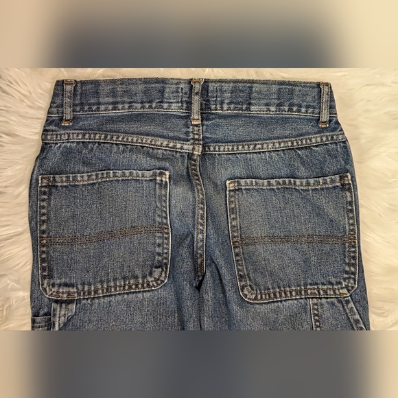 EUC The Children's Place medium wash distressed adjustable elastic button waist - Picture 3 of 12